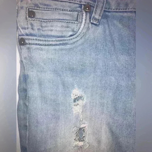 Kut from the Kloth Skinny Jeans Distressed Light Wash - Picture 4 of 14